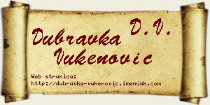 Dubravka Vukenović vizit kartica